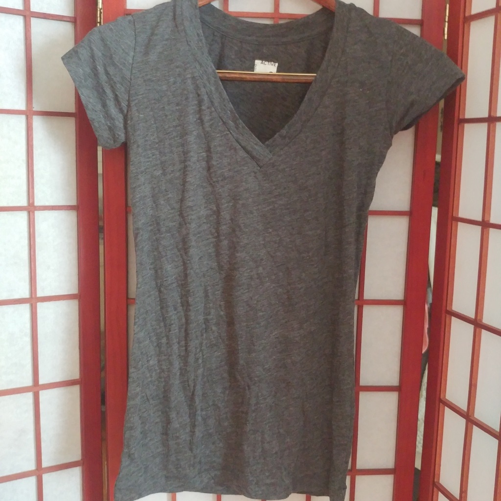 Gray V-Neck T-Shirt